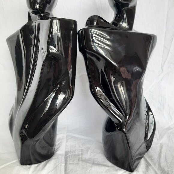 Vintage 80s Lindsey B Balkweill Style Ceramic Man Woman Memphis Style Figurines - Picture 9 of 12
